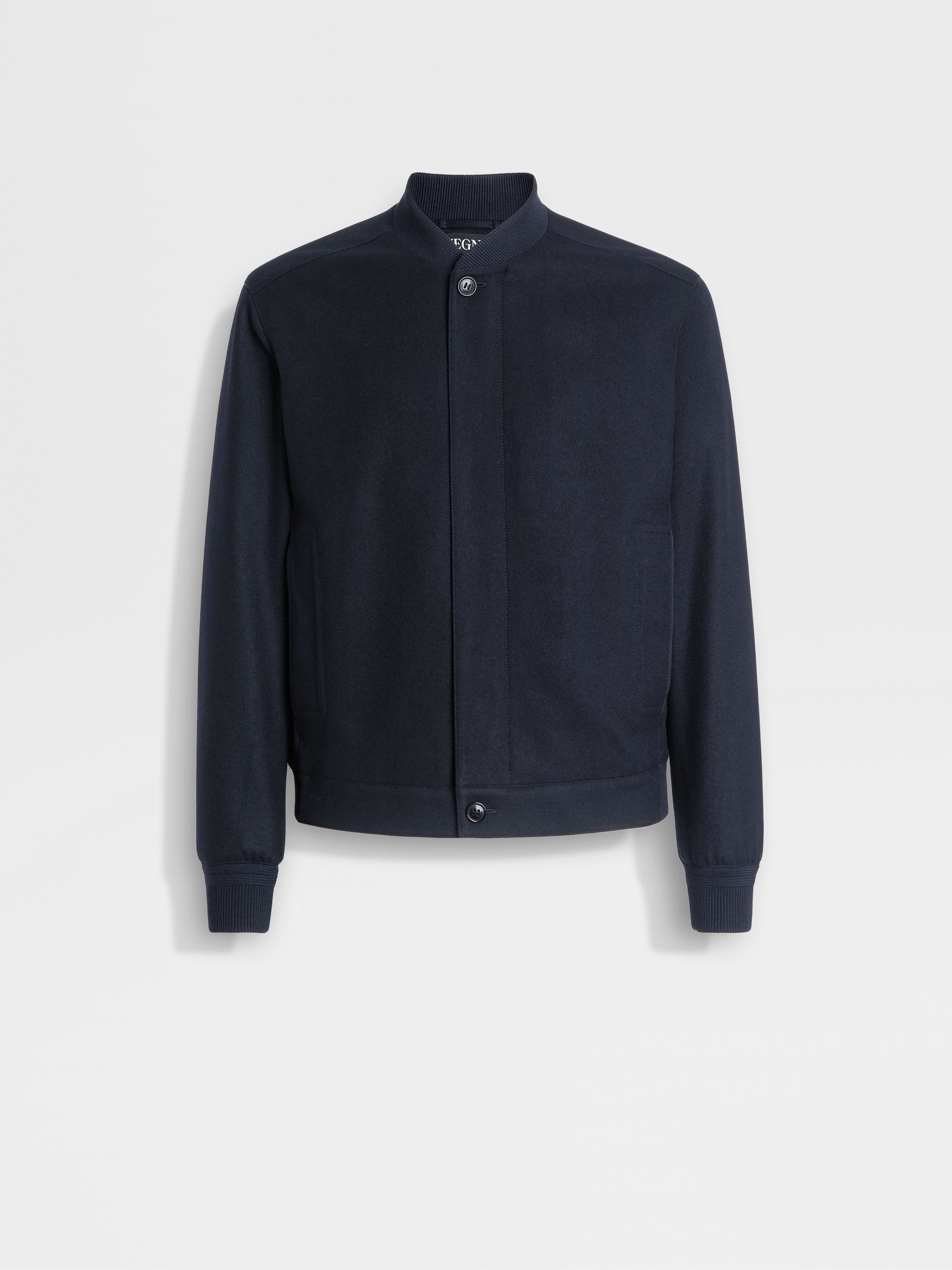 Zegna Oasi Cashmere Elements Bomber Jacket Navy