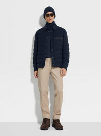 AL121 Ermenegildo Zegna ダウンジャケット Ermenegildo Zegna Brown Down Stratos Puffer Jacket