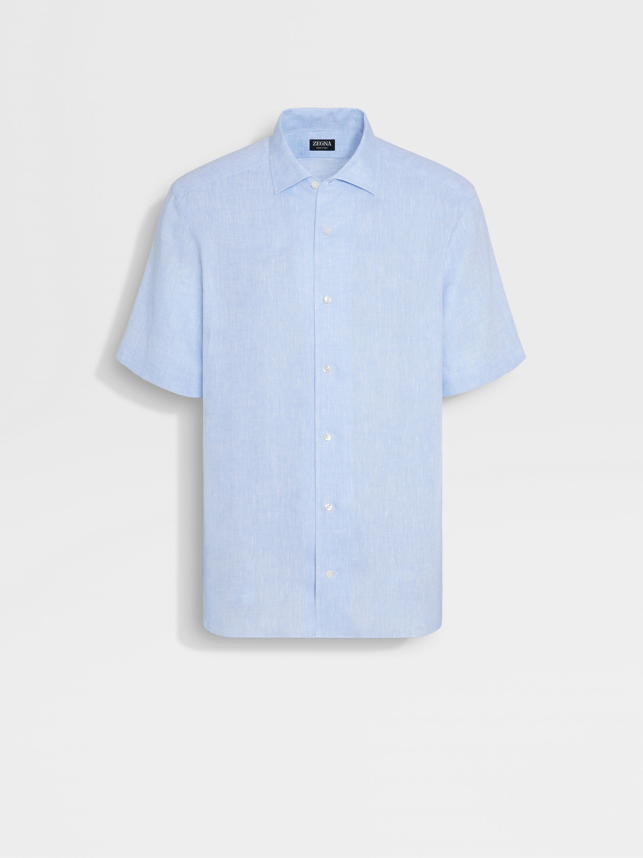 Light blue linen shirt - Made in Italy