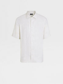 【ZEGNA】抜け感＆洒落感☆ストライププリント リネン混 Tシャツ ゼニアらしくない英国調素材 Ermenegildo Zegna”ISLAND FLEECE
