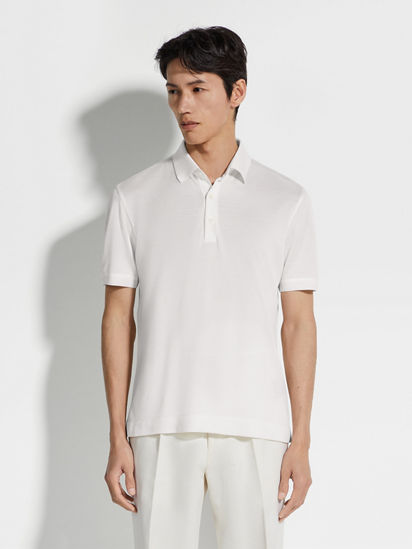 Tシャツ・カットソー ZEGNA SS25 ZEGNA T-shirts and Polos White (E7358A5 B746N00) Zegna logo-embroidered Cotton T-shirt | White | FARFETCH