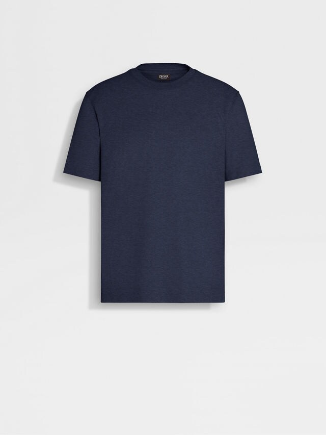 Navy Blue Linen T-shirt Main product photo