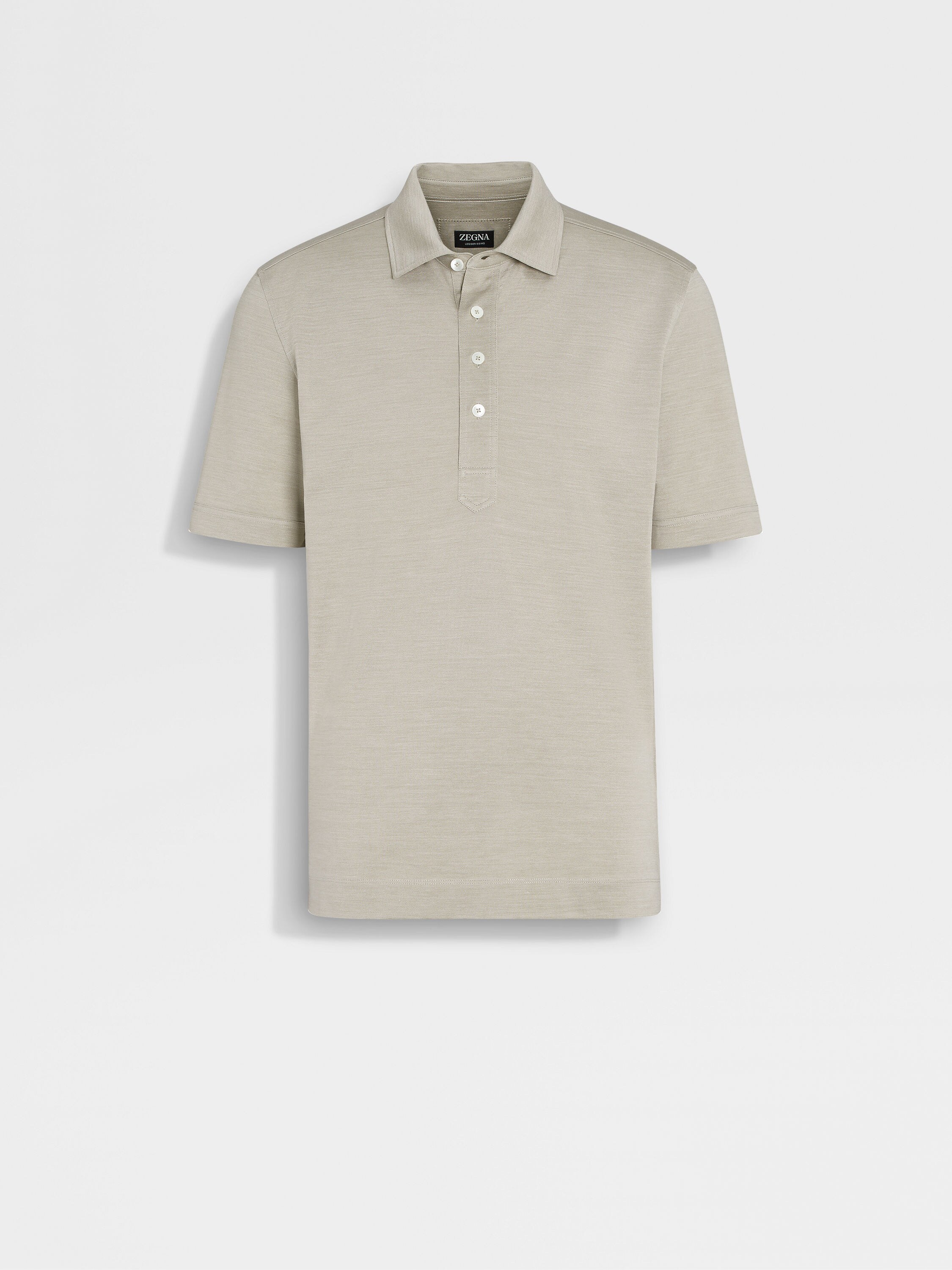 橄榄绿Leggerissimo 桑蚕丝及棉质Polo 衫SS24 30299583 | Zegna TW