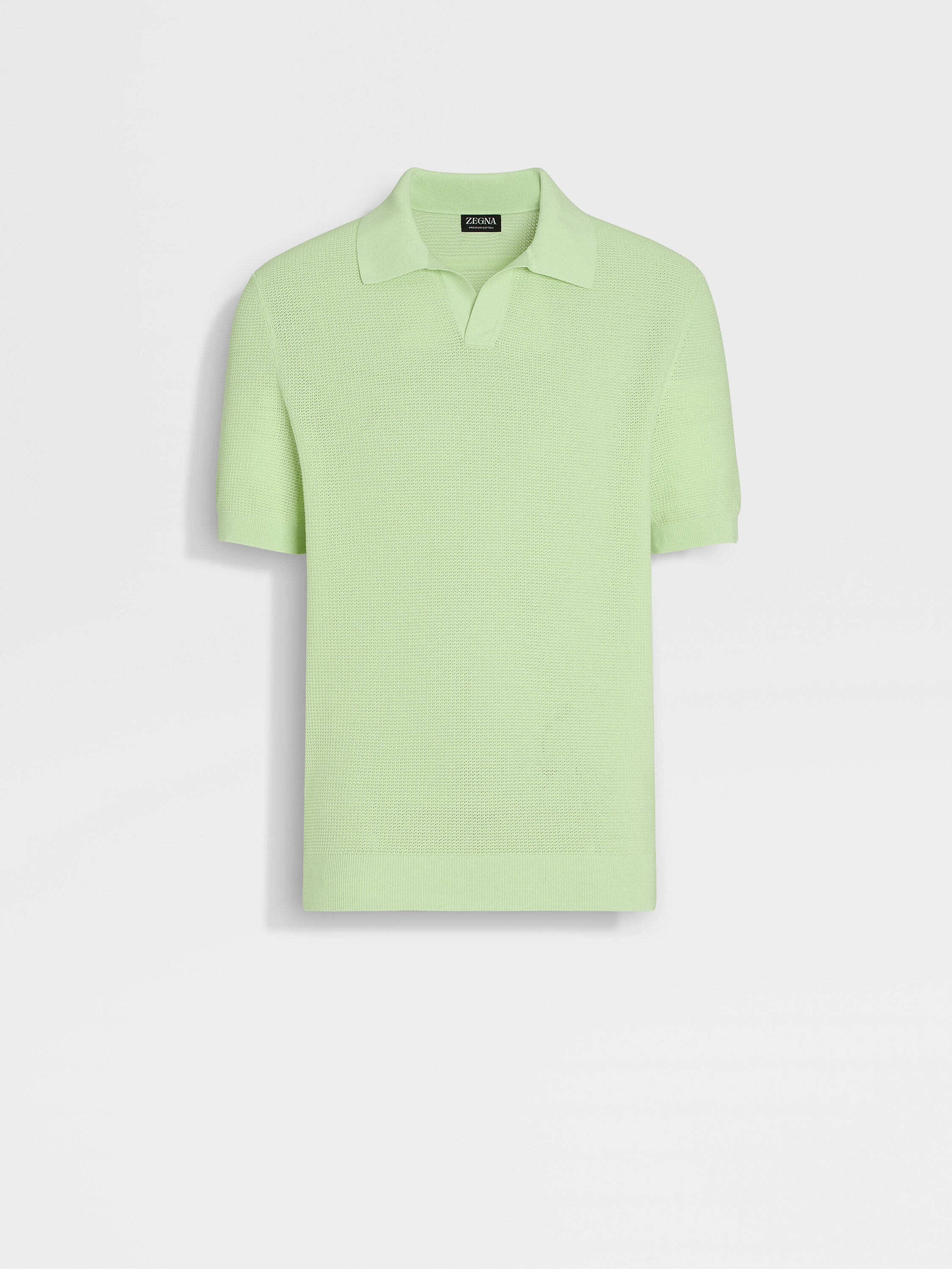 Polo em Premium Cotton Verde-água Claro