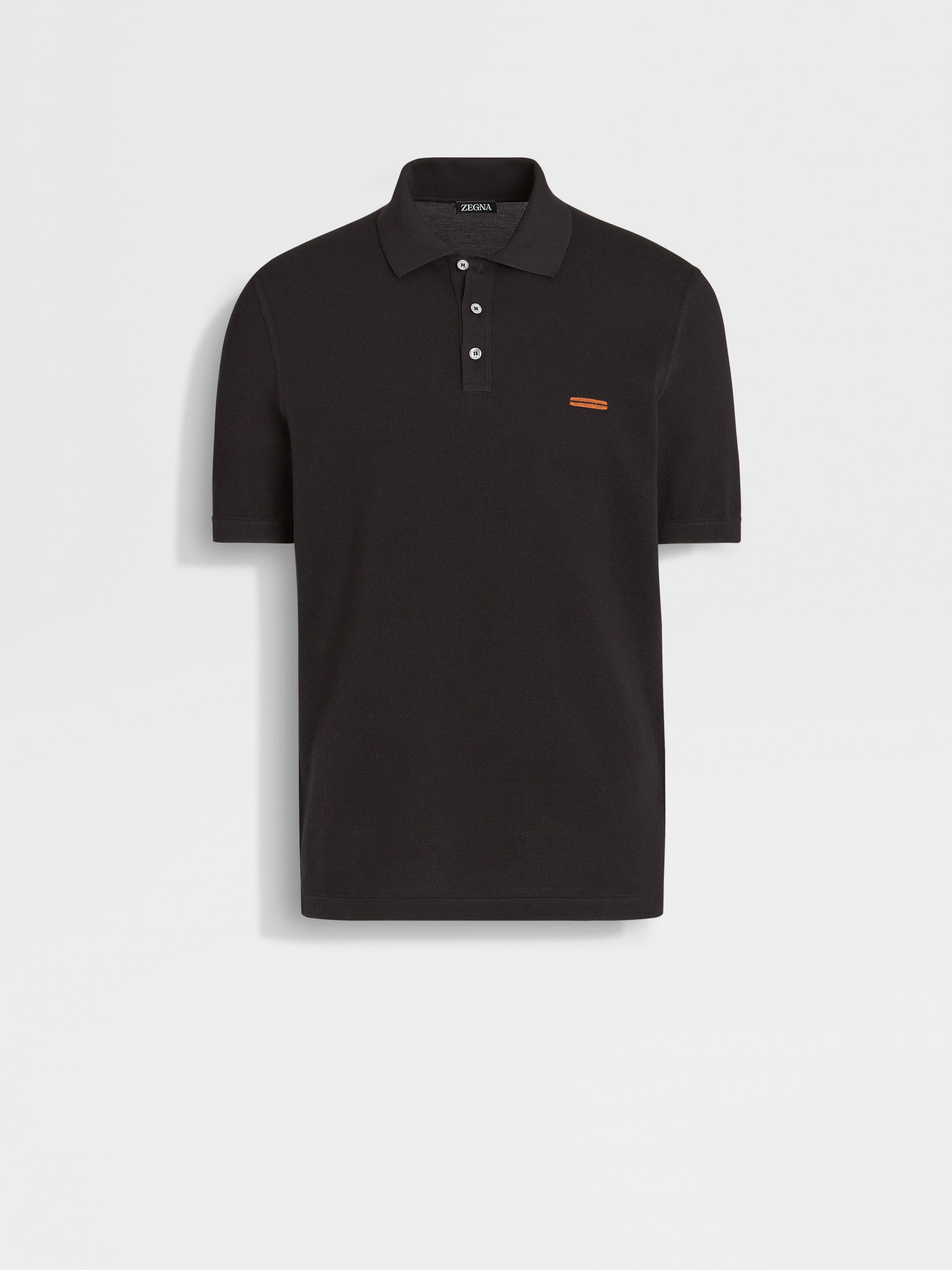 Black Cotton Polo Shirt