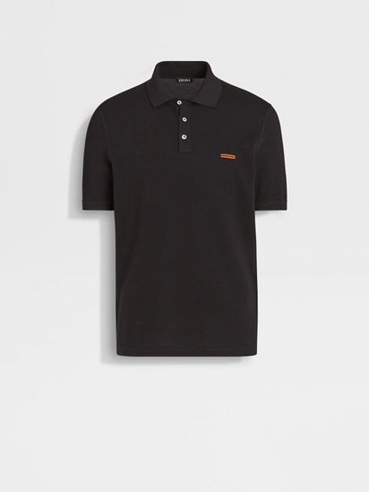 Tシャツ・カットソー ZEGNA SS25 POLO CON LOGO (E7358A5 B746N00) Navy Blue Stretch Cotton Polo Shirt SS25 25729584 | Zegna FR