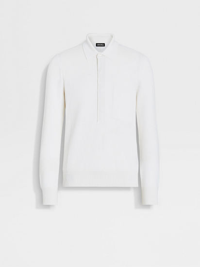 White cotton polo on sale neck