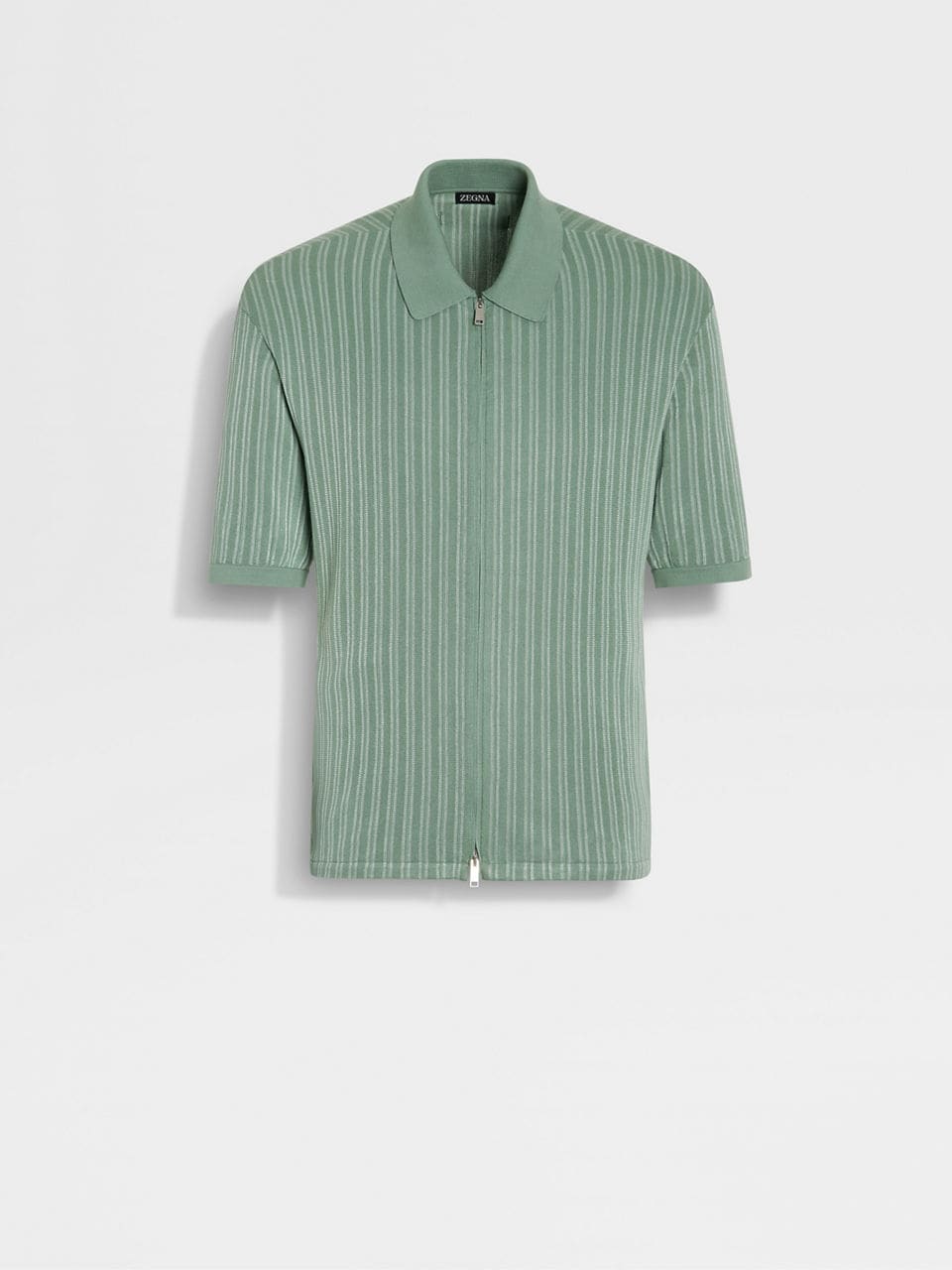 ZEGNA Green Three-Button Polo