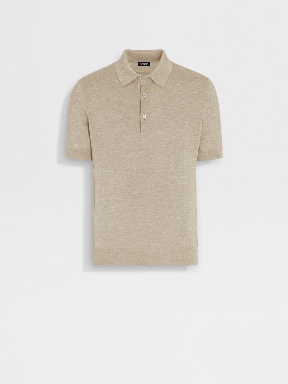 Zegna melange-effect short-sleeved polo shirt - Grey