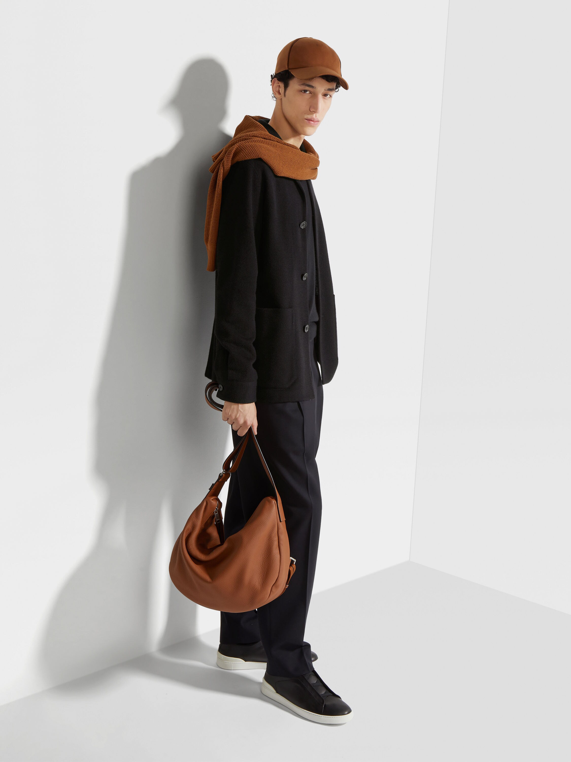 Pantalones de Lana y Algodón Color Negro Foto #2 de detalle del producto