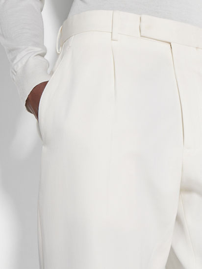 White Cotton and Wool Pants SS24 29999674 | Zegna ROW