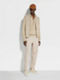 Light Beige Cotton and Wool Pants Product detail photo #2