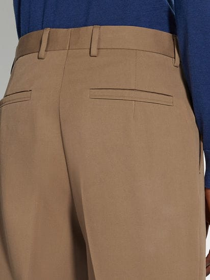 Dark Beige Cotton and Wool Pants SS24 29999336 | Zegna CA