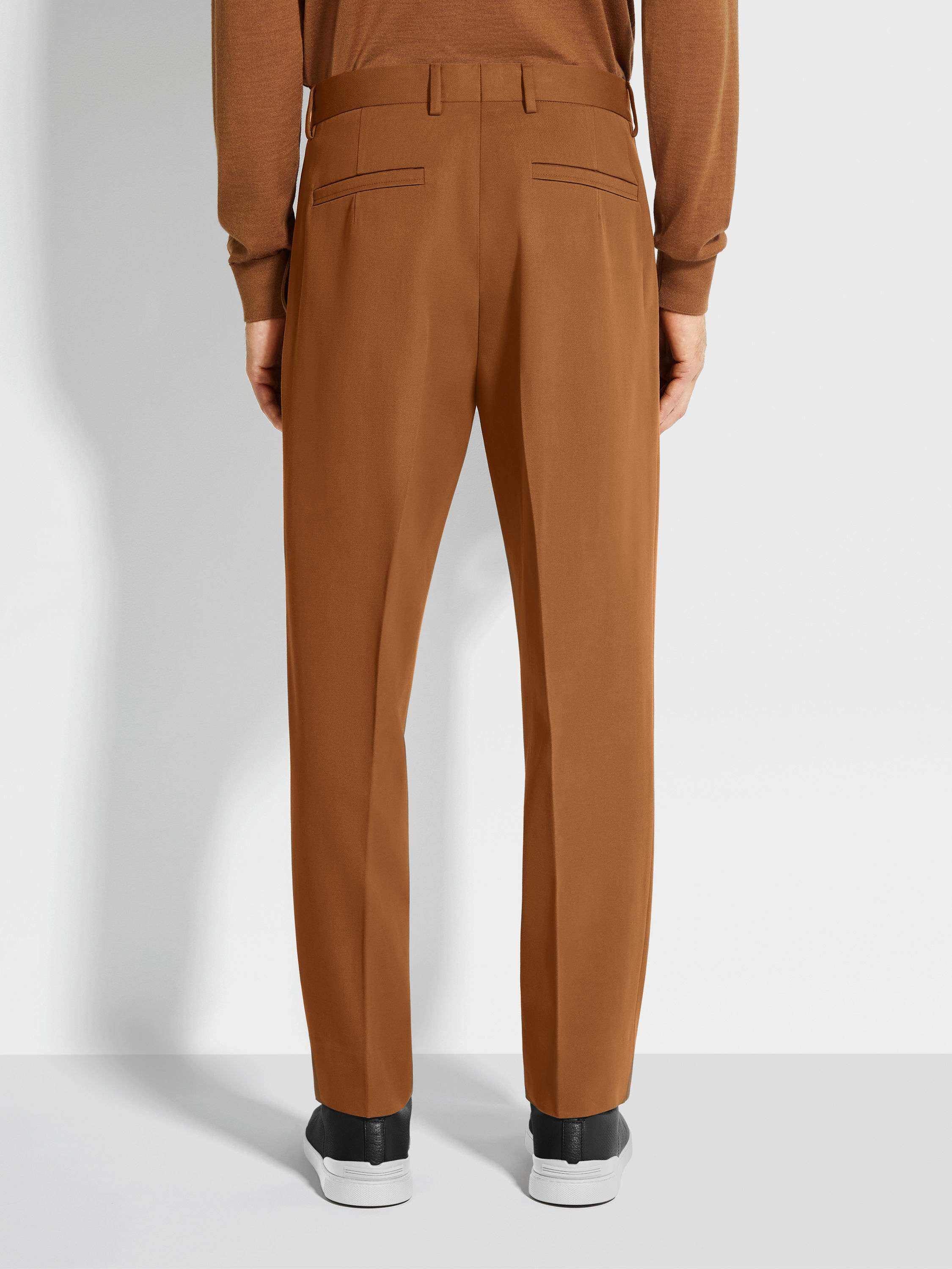 Dark Foliage Cotton and Wool Pants Product detail photo #5