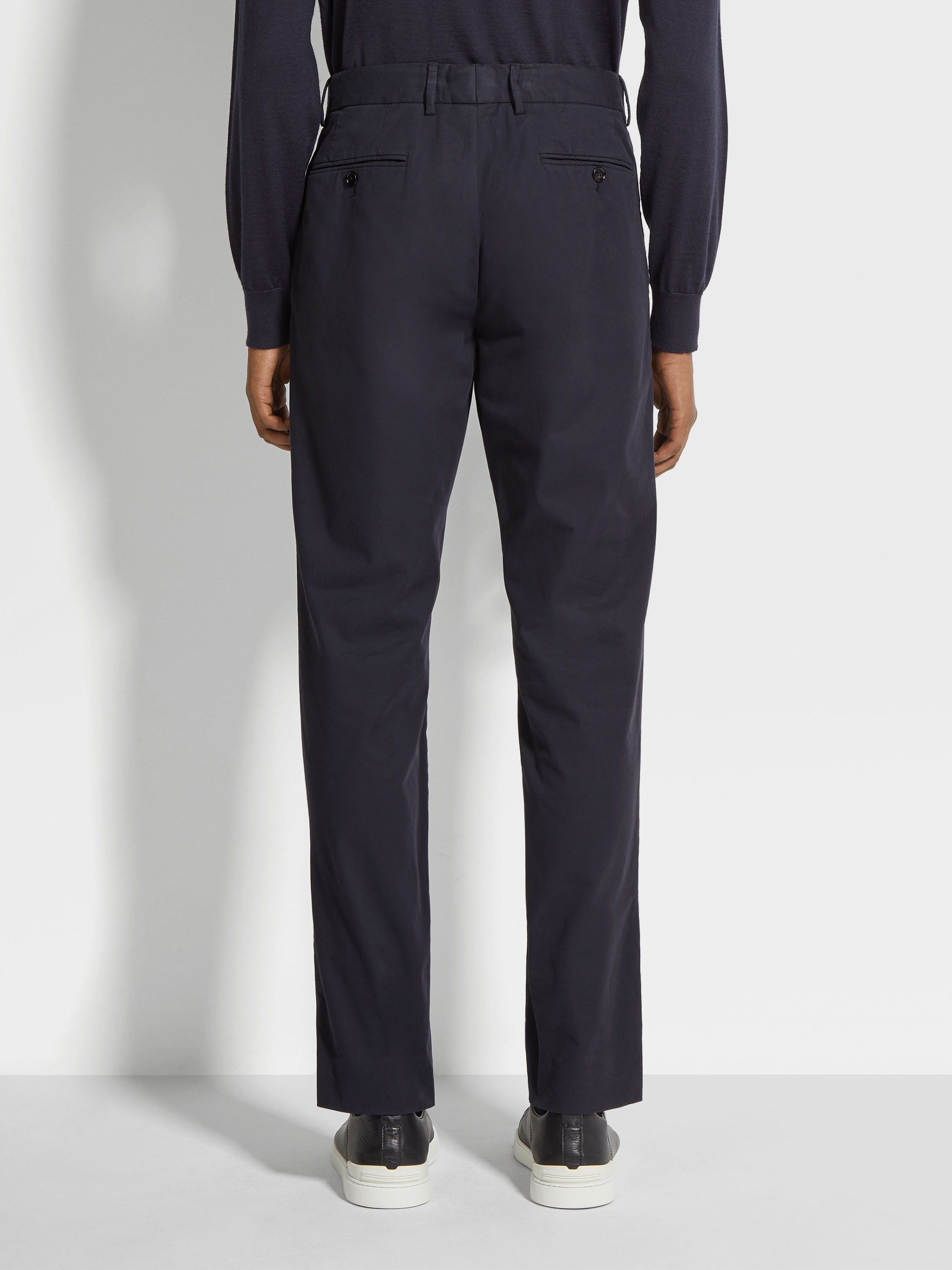 Navy Blue Premium Cotton Pants Product detail photo #4