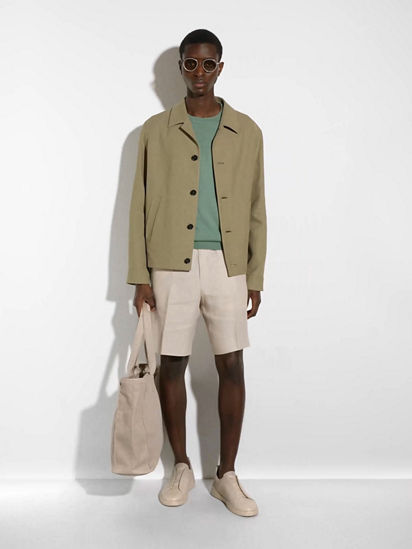Light Beige Oasi Lino Short Pants SS26 30356831 | Zegna US