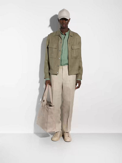 Light Beige Oasi Lino Pants SS25 30356742 | Zegna US