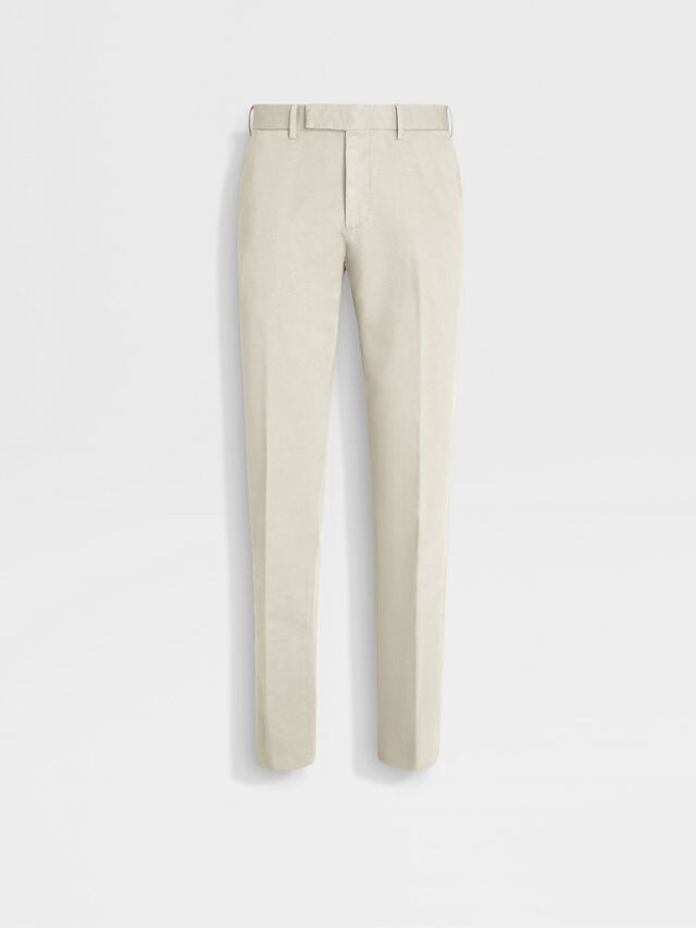 Off White Summer Chino Cotton and Linen Pants Main product photo