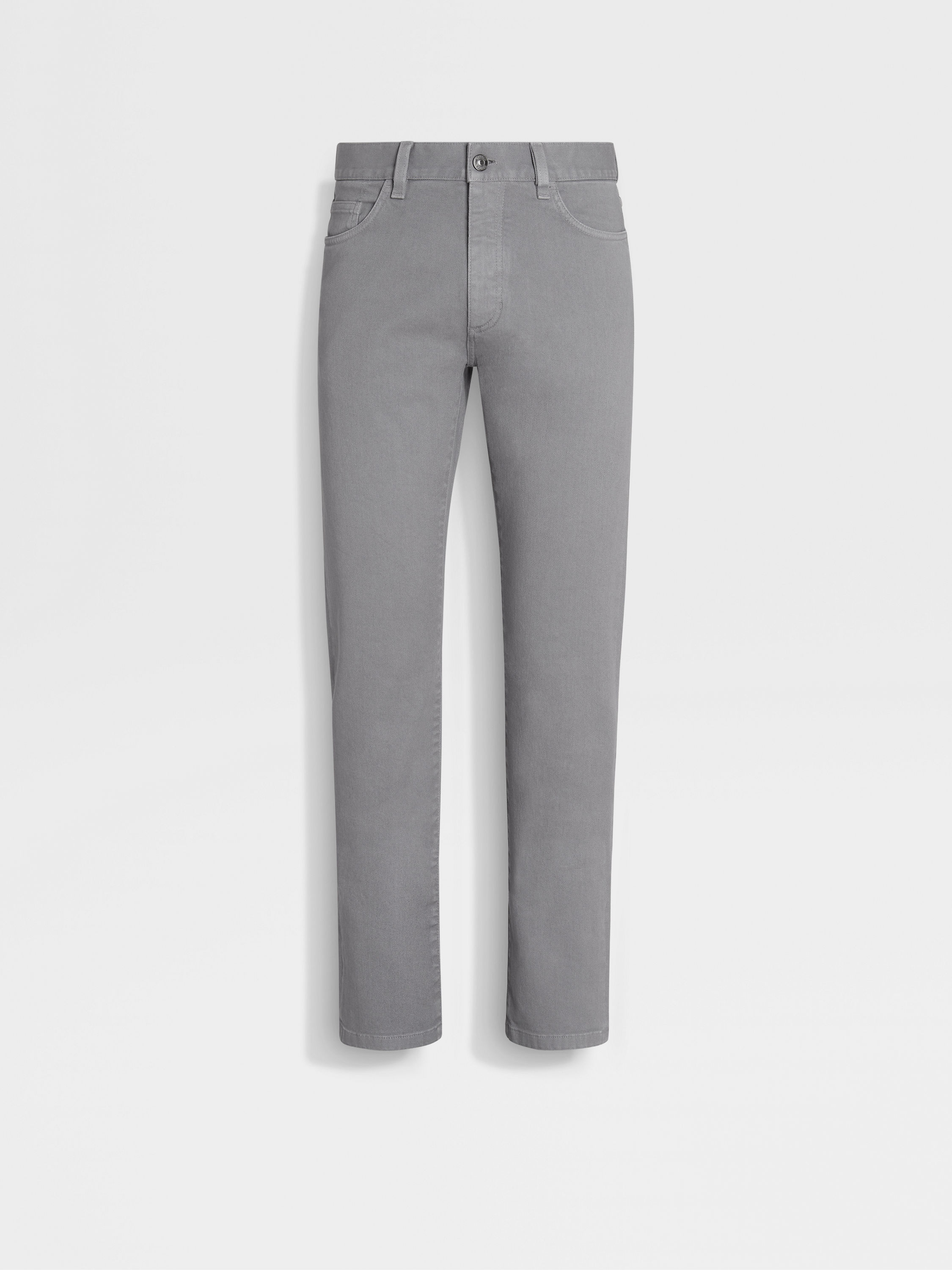 Grey Mélange Stretch Cotton Roccia Jeans SS24 30092456 | Zegna TH