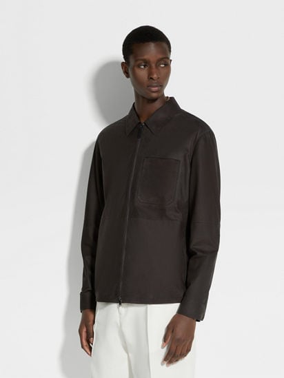 SECONDSKIN ヌバック オーバーシャツ SS25 30583275 | Zegna JP
