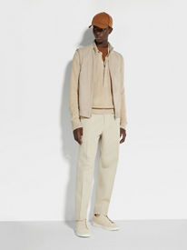 Light Beige Cotton and Wool Pants SS24 29997264 | Zegna CA