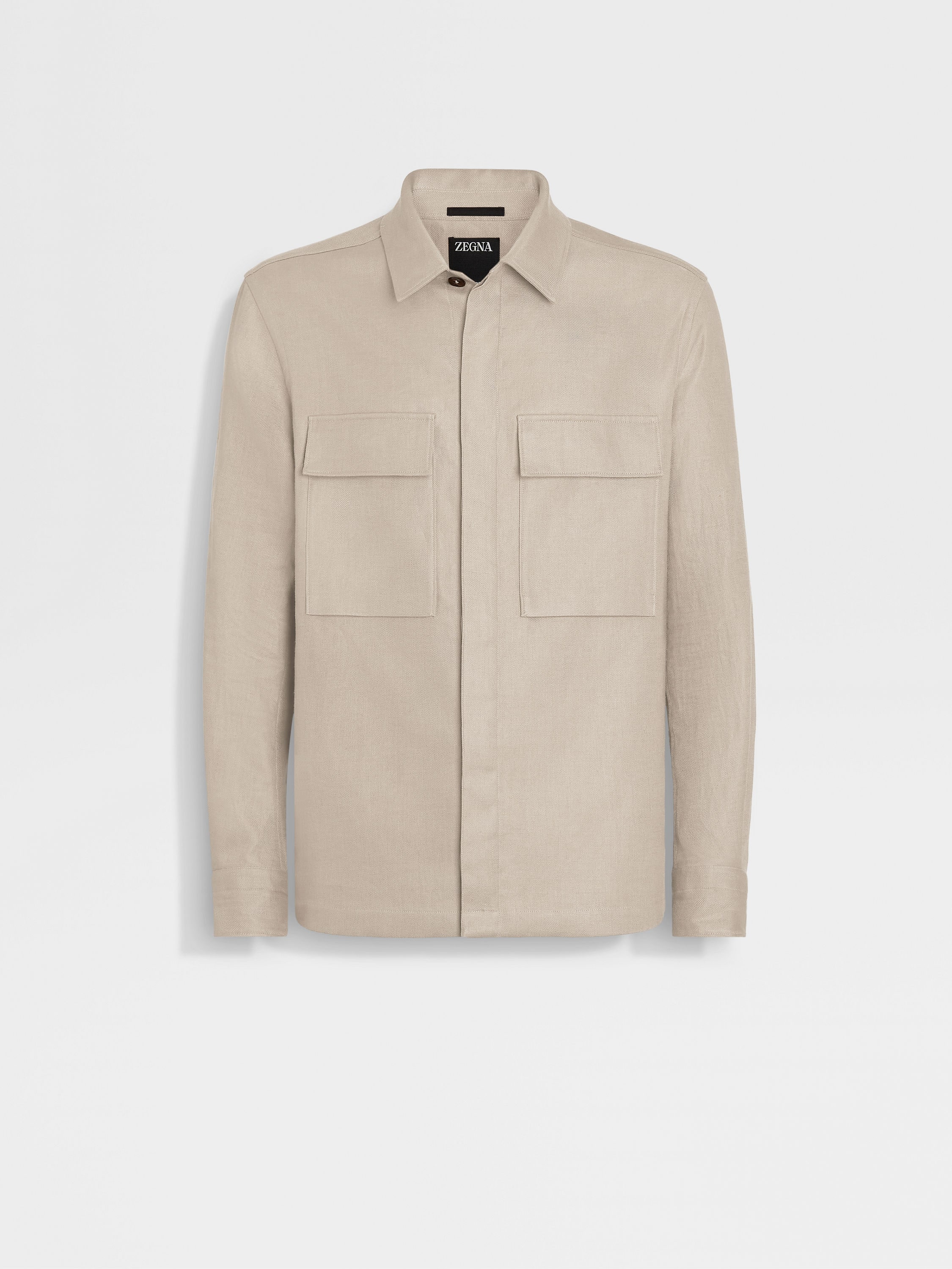 Light Beige Oasi Lino Overshirt – The Helm Clothing