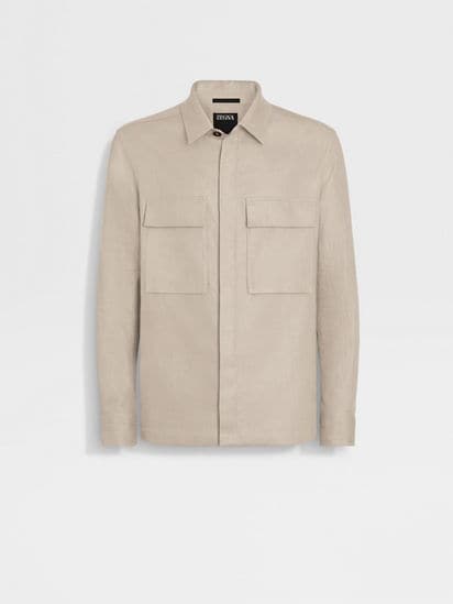 Oasi Lino Overshirt SS25 29973378 | Zegna HK