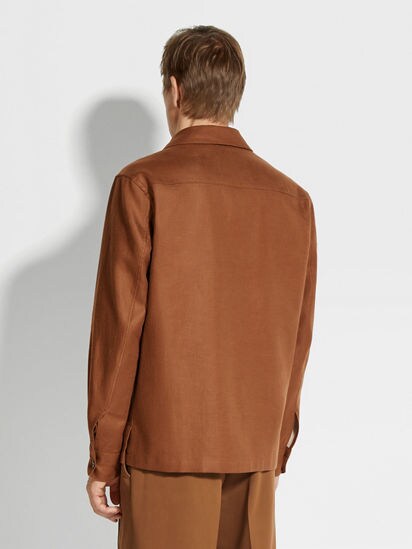 Oasi Lino Overshirt SS25 29973261 | Zegna JP