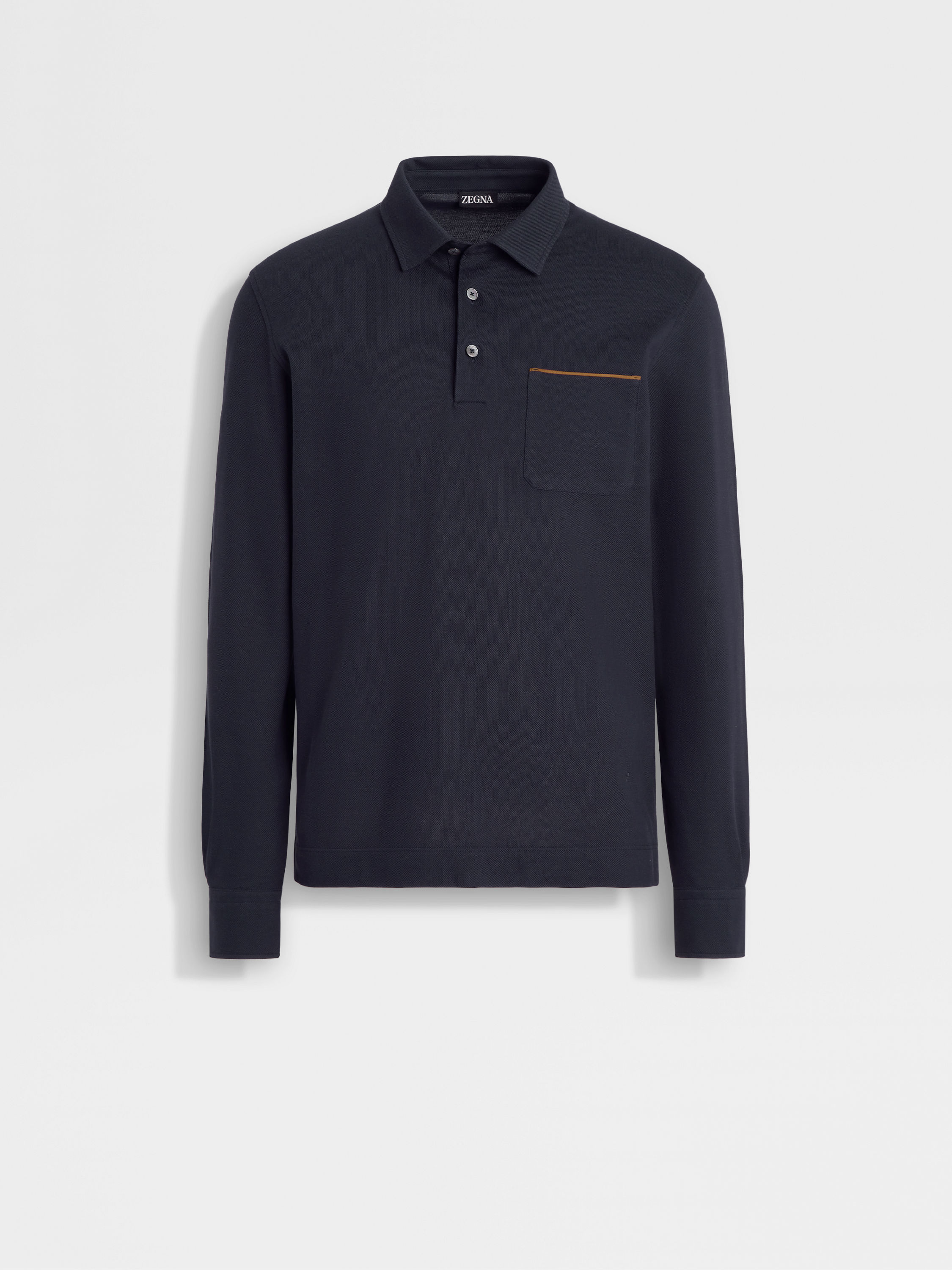 Navy Blue Cotton Polo Shirt