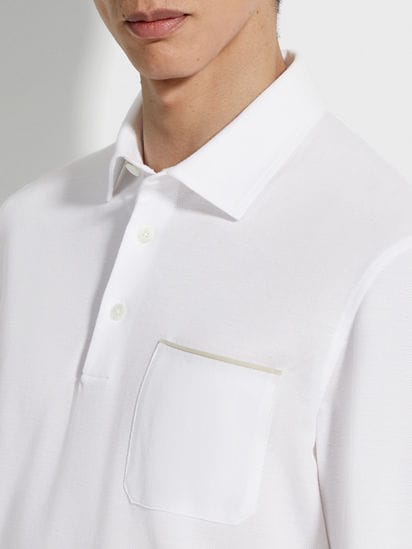 White Cotton Polo Shirt FW24 31720127 | Zegna HK White Cotton Polo Shirt FW24 31720127 | Zegna HK