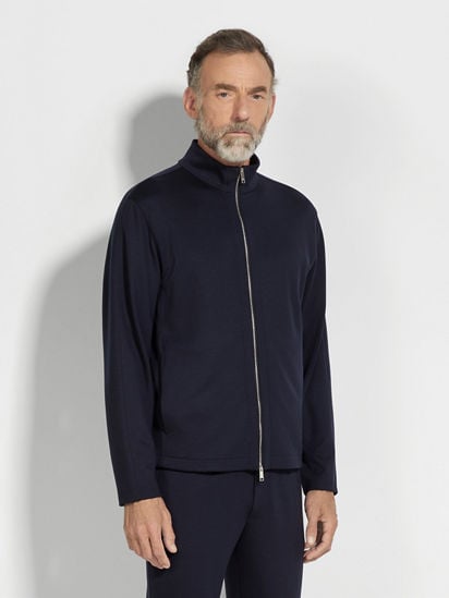 Navy Blue High Performance™ Wool Full Zip Sweatshirt SS25 Navy Blue High Performance™ Wool Full Zip Sweatshirt SS25