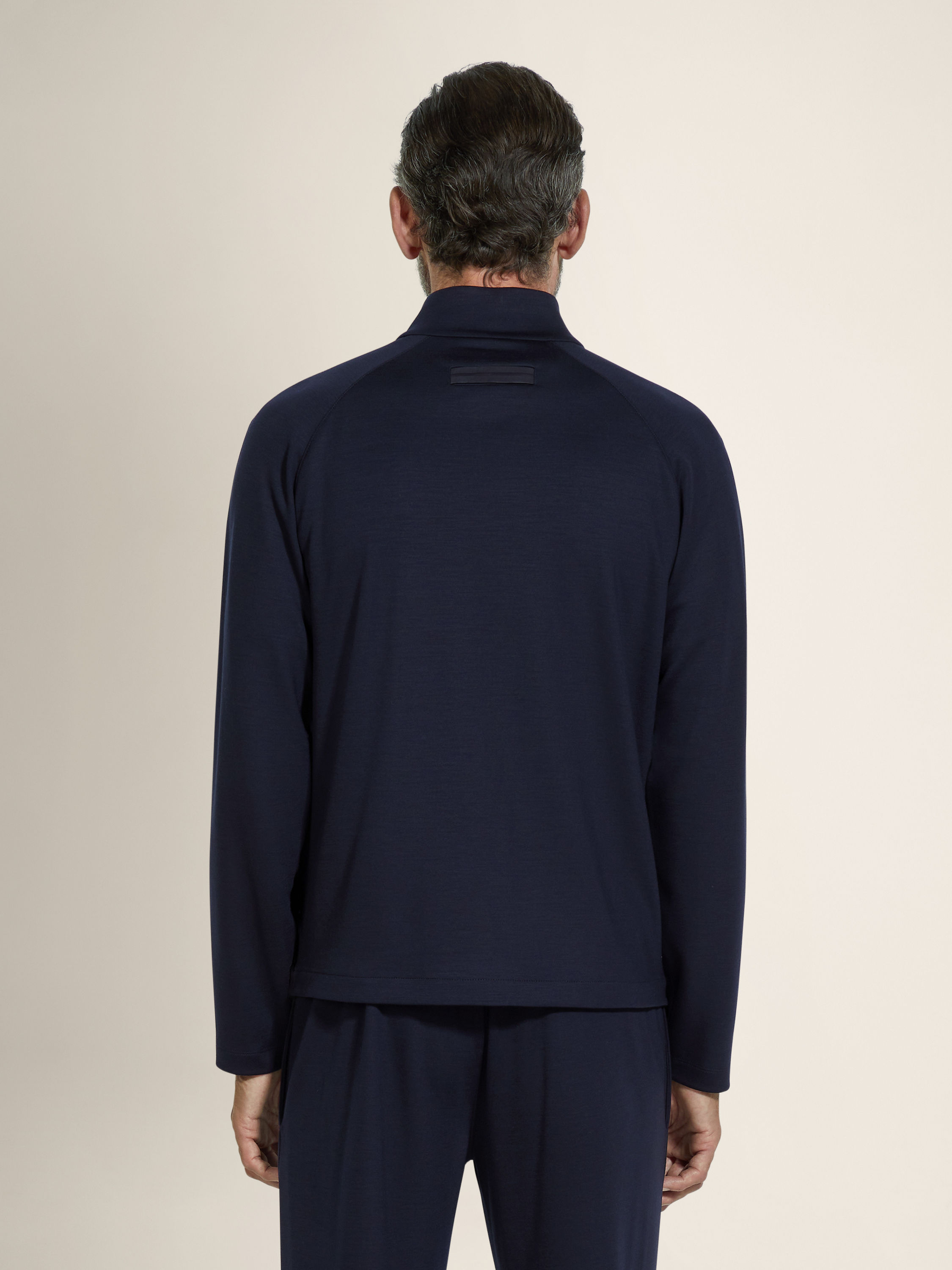 네이비 블루 High Performance™ 울 풀 지퍼 스웻셔츠 제품 상세 사진 #4