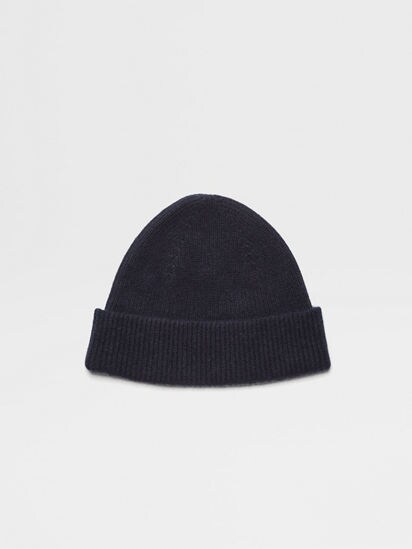 Navy Blue Oasi Cashmere Beanie