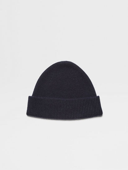 Navy Blue Oasi Cashmere Beanie
