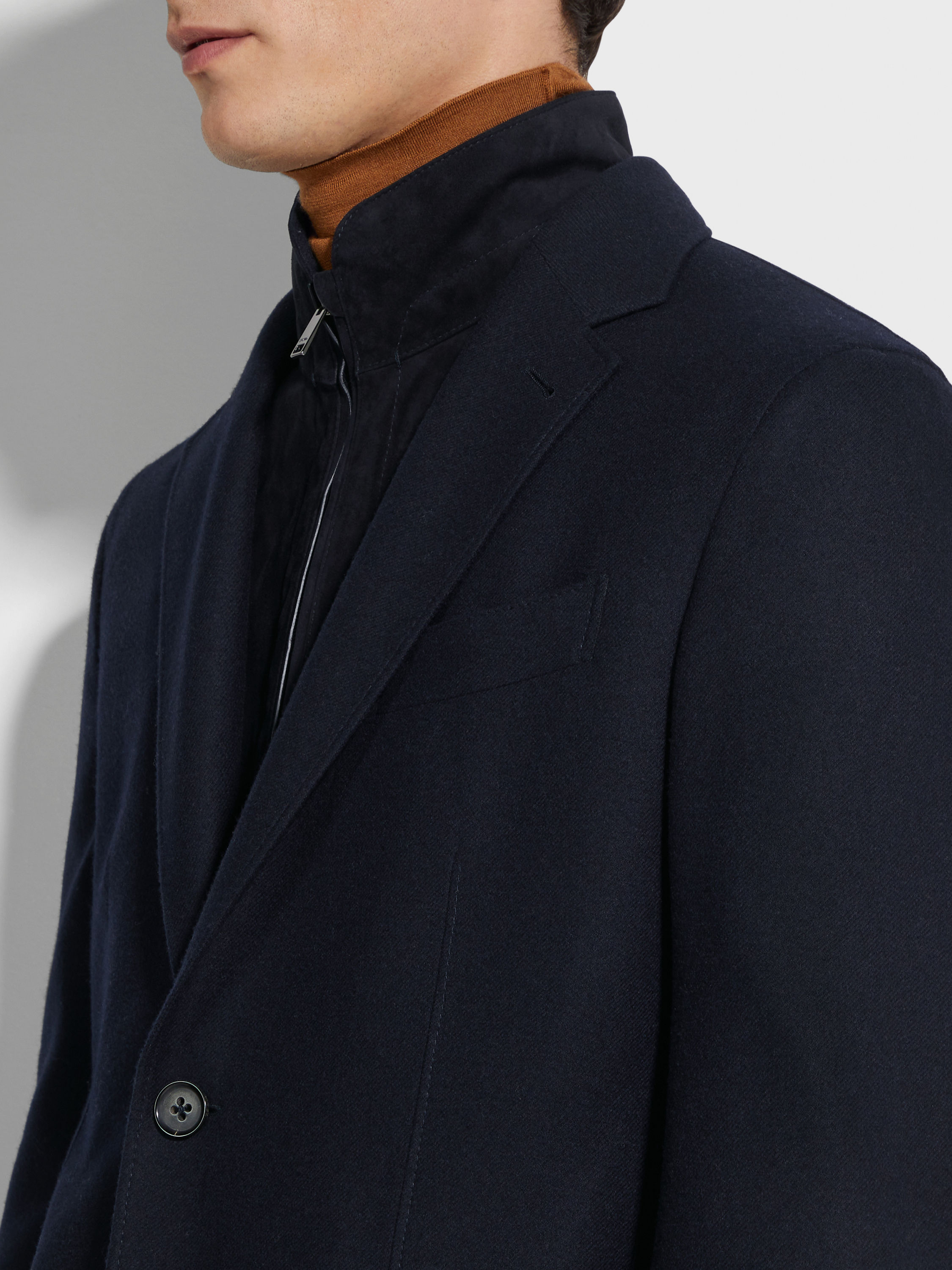 Navy Blue Trofeo™ Cashmere Jacket Product detail photo #2