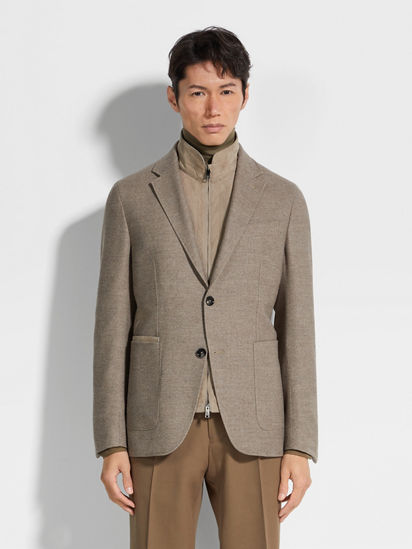 Light Taupe Trofeo™ Cashmere Jacket FW24 31905378 | Zegna US