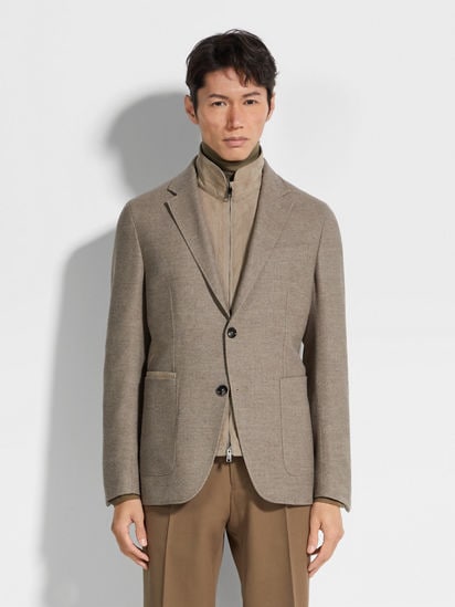 Light Taupe Trofeo™ Cashmere Jacket SS25 31905378 | Zegna US Light Taupe Trofeo™ Cashmere Jacket SS25 31905378 | Zegna US