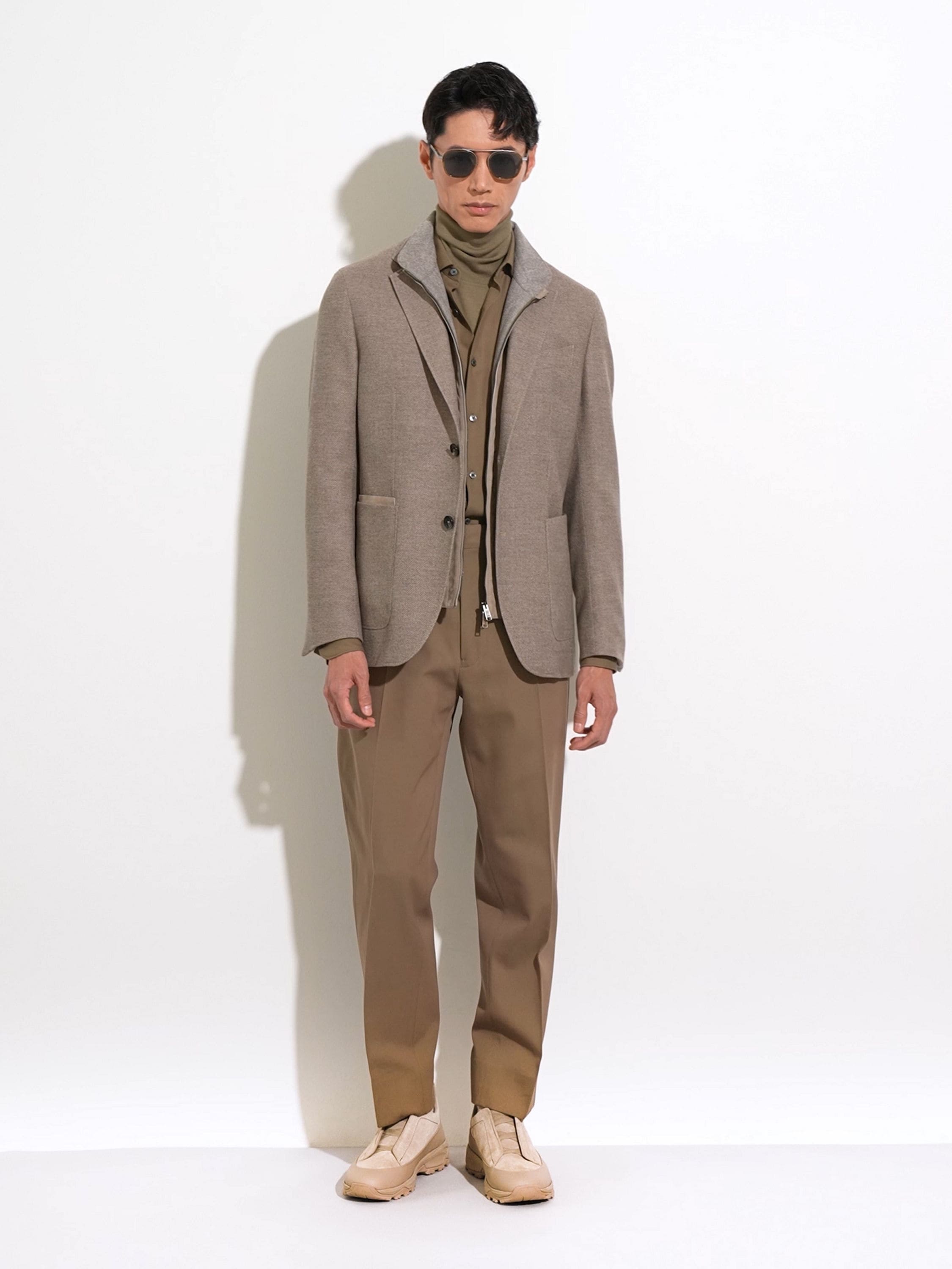 Light Taupe Trofeo™ Cashmere Jacket SS25 31905378 | Zegna US Light Taupe Trofeo™ Cashmere Jacket SS25 31905378 | Zegna US
