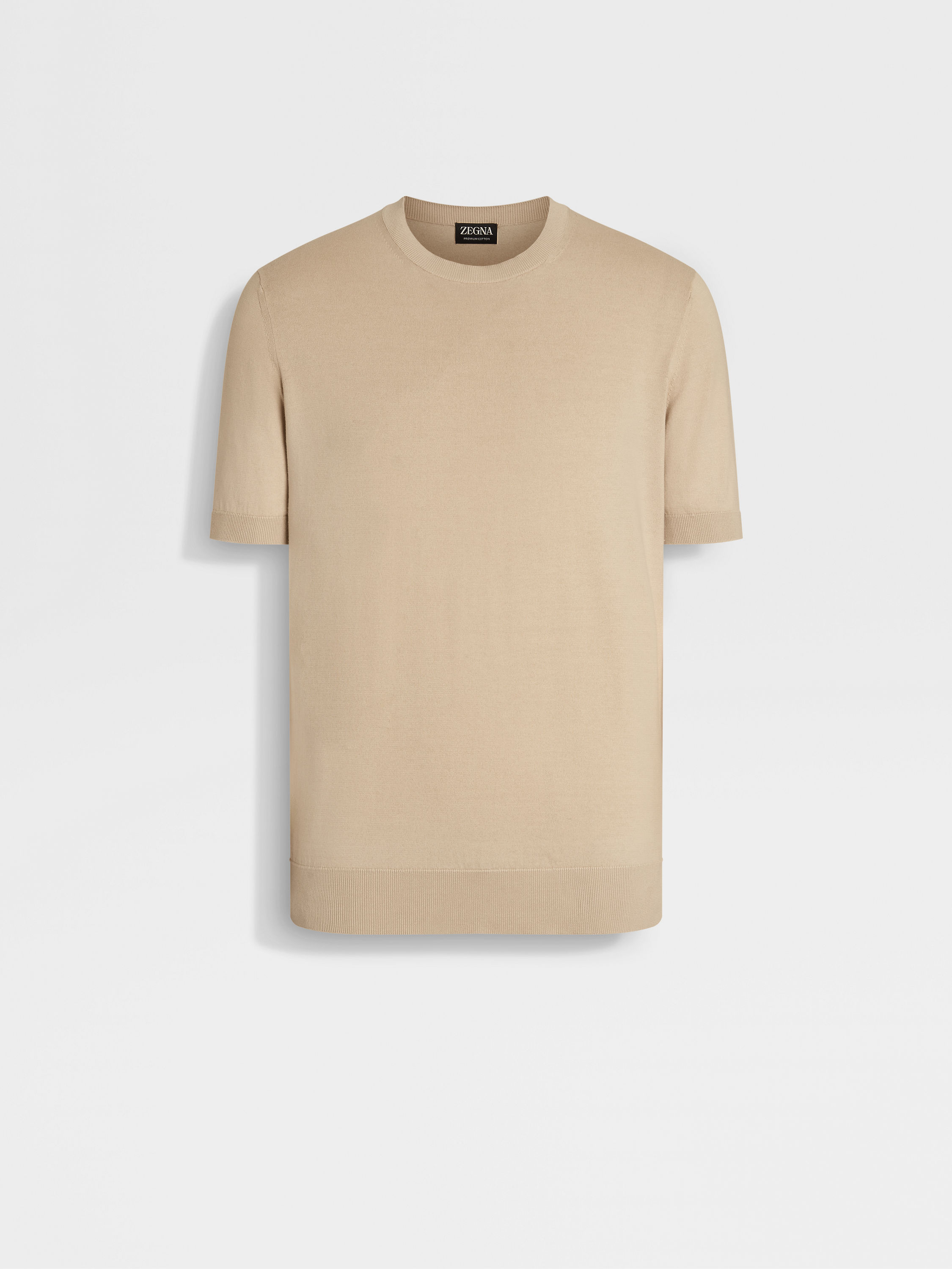 Light Beige Premium Cotton Crewneck Main product photo