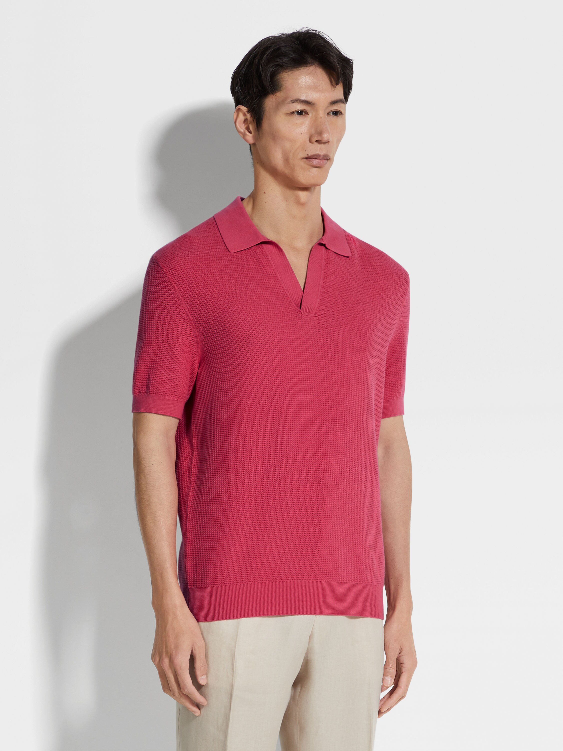 Fuchsia Premium Cotton Polo Shirt Product detail photo #3