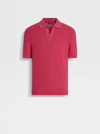 Fuchsia Premium Cotton Polo Shirt SS25 32131490 | Zegna AU