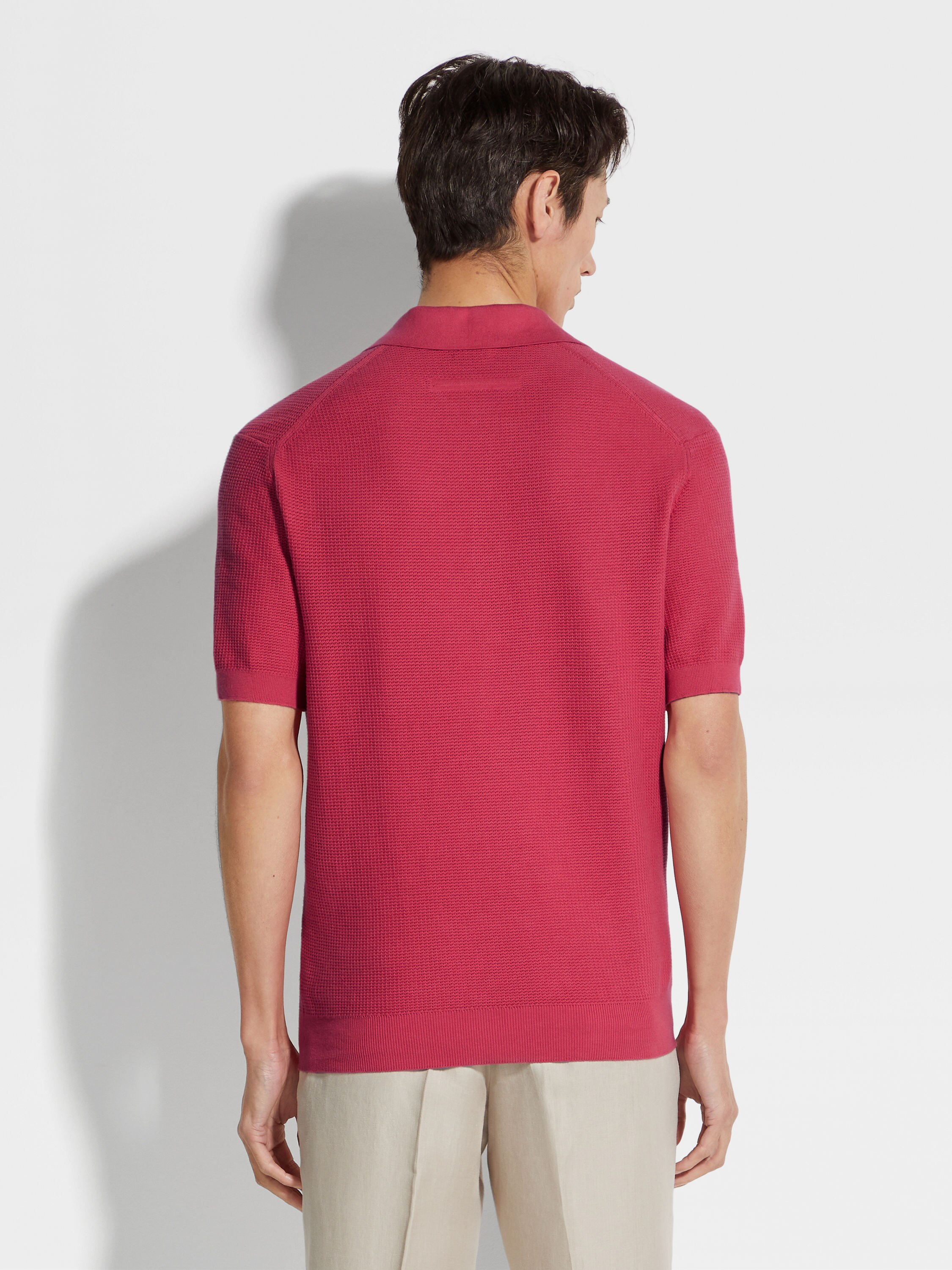 Fuchsia Premium Cotton Polo Shirt Product detail photo #4