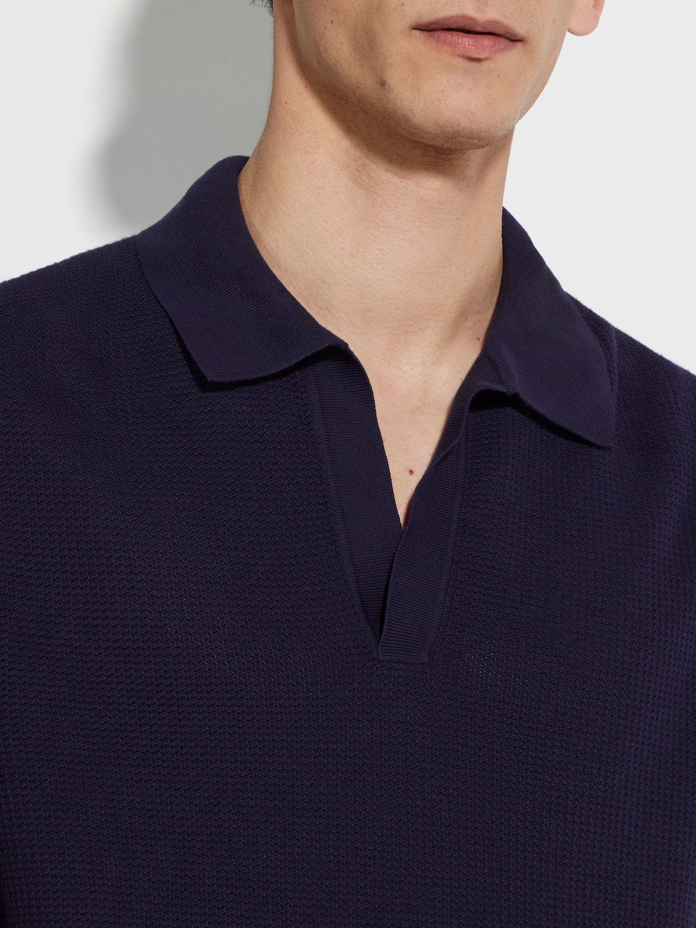 Ink Blue Premium Cotton Polo Shirt Product detail photo #1