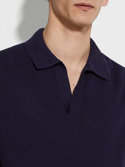 Ink Blue Premium Cotton Polo Shirt FW24 32131492 | Zegna AU
