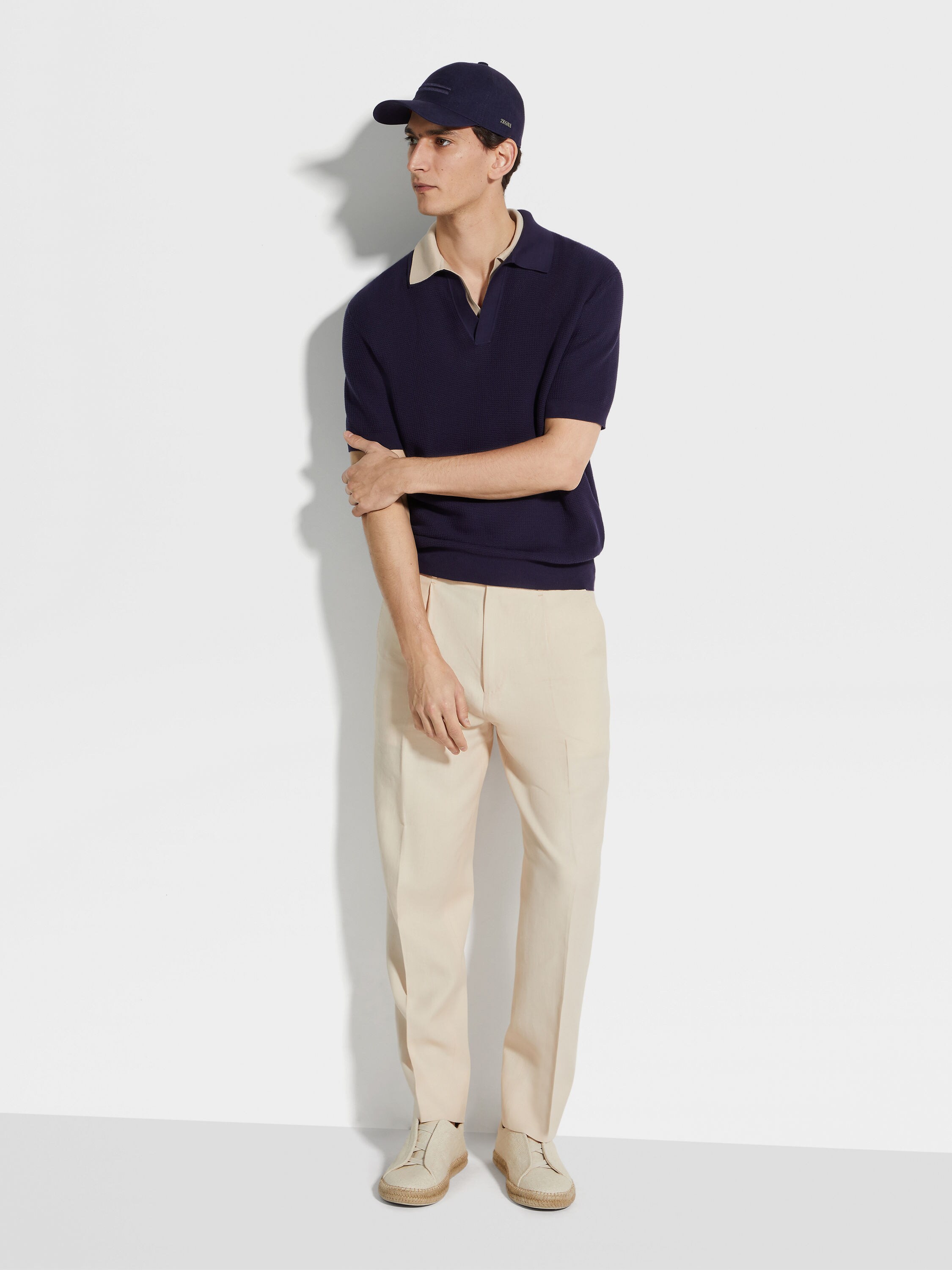 Ink Blue Premium Cotton Polo Shirt Product detail photo #2