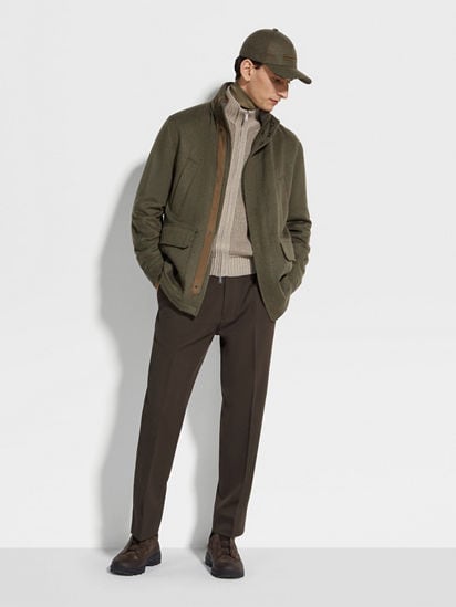 Dark Brown Cotton and Wool Pants FW24 31856940 | Zegna US Dark Brown Cotton and Wool Pants FW24 31856940 | Zegna US