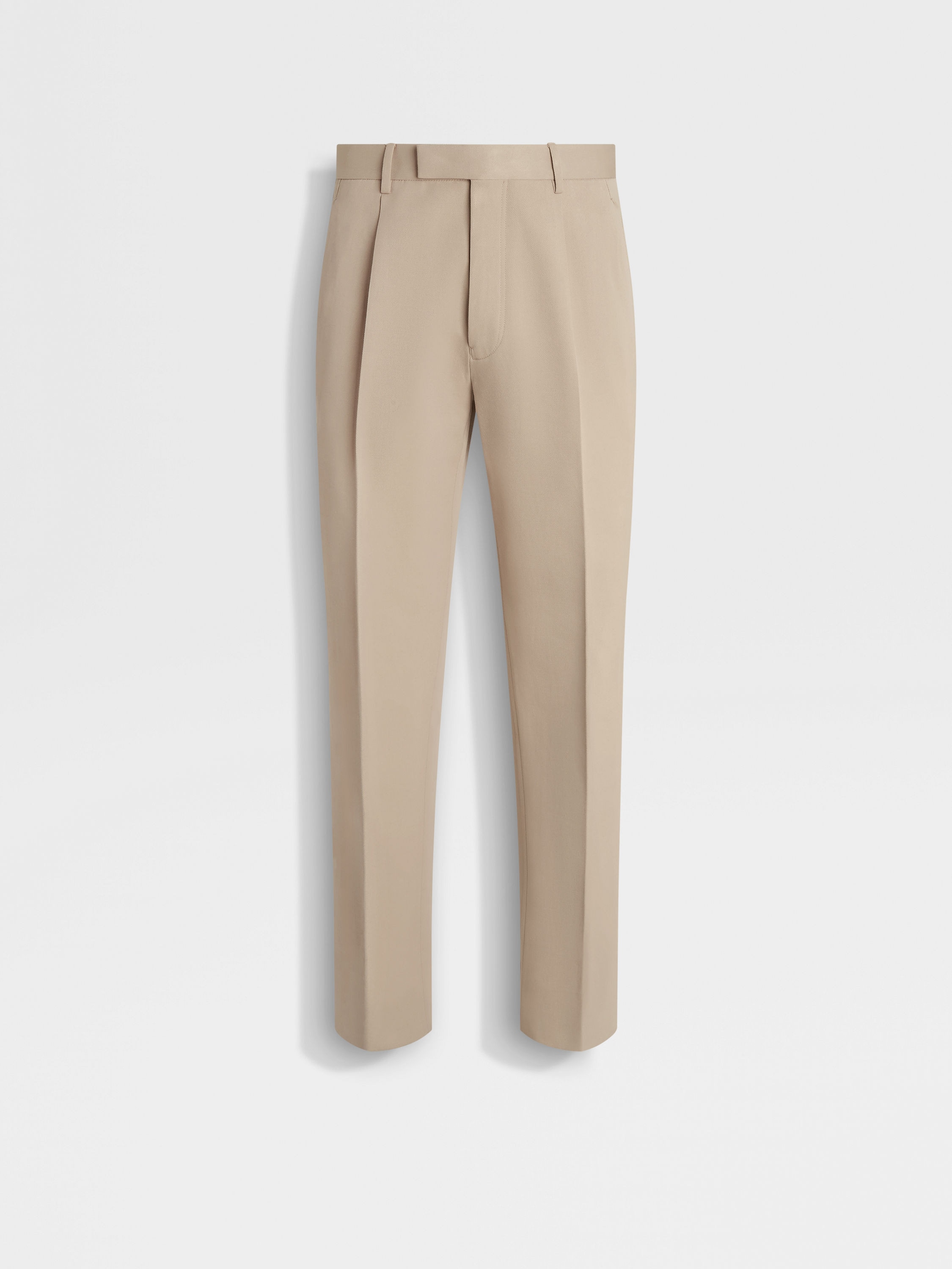 Light Taupe Cotton and Wool Pants Light Taupe Cotton and Wool Pants