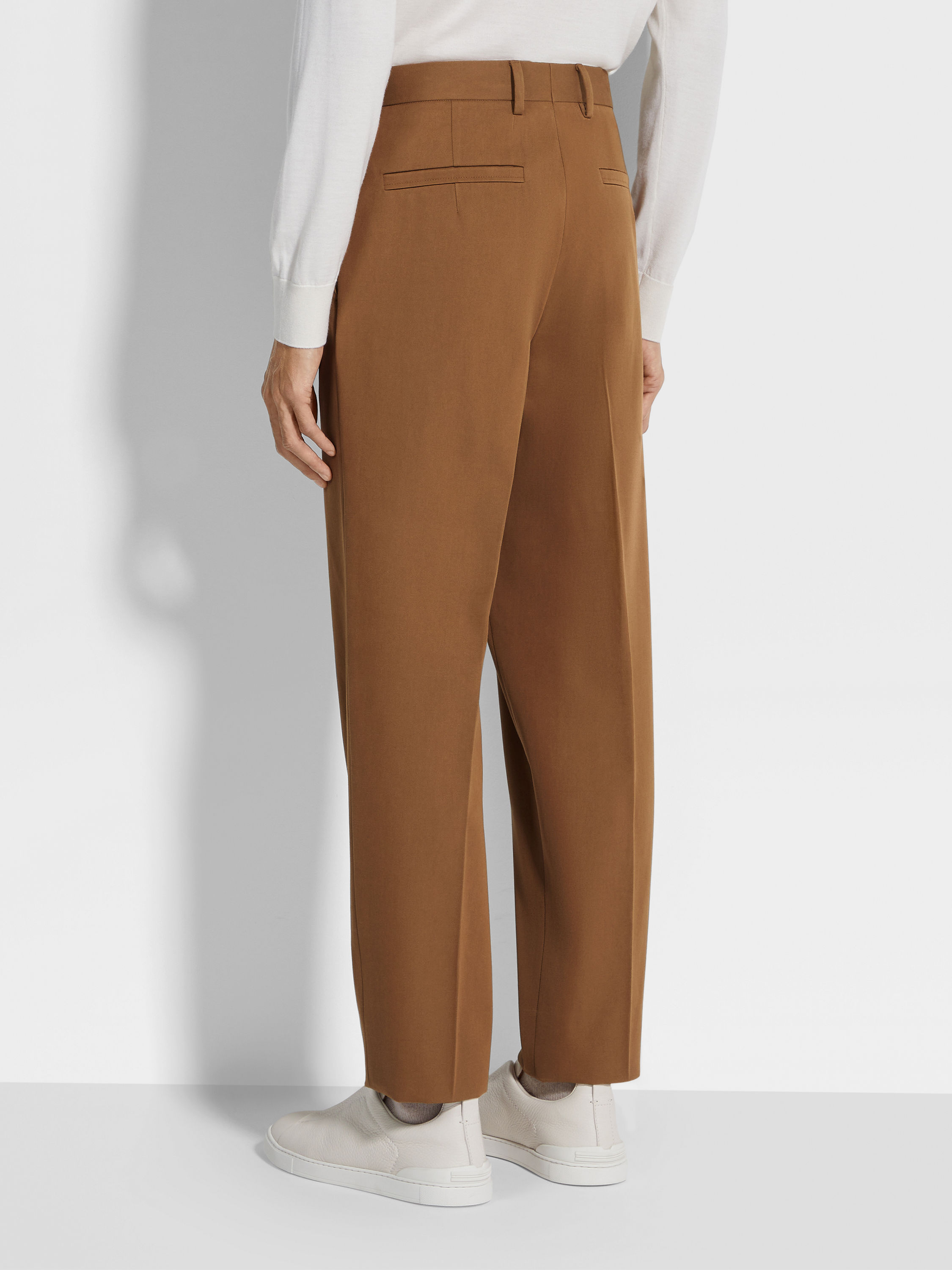 Dark Foliage Cotton and Wool Pants Product detail photo #5