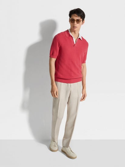 Light Beige Oasi Lino Pants SS25 32200159 | Zegna US Light Beige Oasi Lino Pants SS25 32200159 | Zegna US