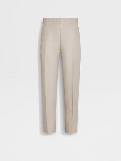 Light Beige Oasi Lino Pants SS25 32200159 | Zegna US Light Beige Oasi Lino Pants SS25 32200159 | Zegna US